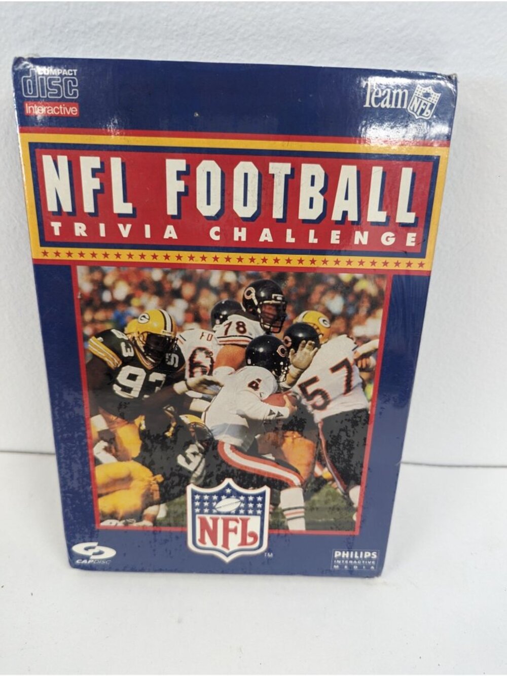 NFL Football Trivia Challenge Game Interactive Compact Disc Phillips CD-I CapDis
